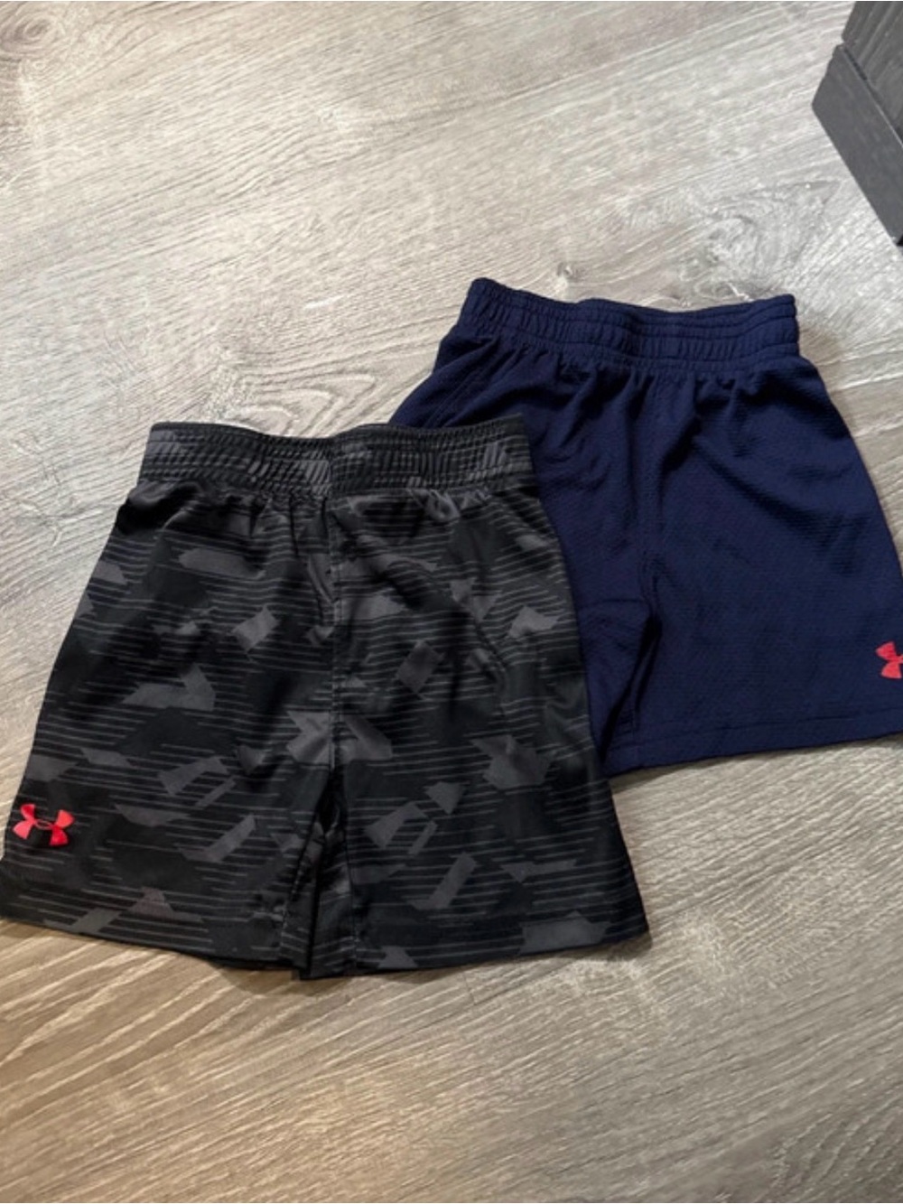 Under Armour Navy & Black Boys' Athletic Shorts 2-Pack